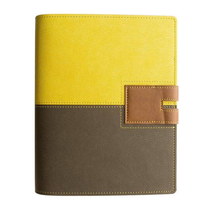 CHIC COLOR LEATHER COMPOSITION NOTEBOOK COVER